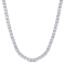 11 1/3 CT TGW Created White Sapphire Tennis Necklace in Sterling Silver