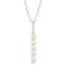 4.5-5MM Freshwater Cultured Pearl and 1/5 CT TGW Topaz Pendant with
Chain in Sterling Silver