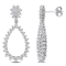 2 1/5 CT DEW Created Moissanite Open Teardrop Dangle Earrings in
Sterling Silver