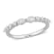 5/8 CT TGW Lab Grown Diamond Band in Platinum Plated Sterling Silver