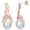 12-12.5MM South Sea Cultured Pearl and 1/3 CT TW Diamond Earrings in
Rose Plated Sterling Silver