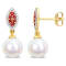 8MM Freshwater Cultured Pearl, 1/6 CT TGW Ruby, 1/7 CT TW Diamond
Earrings in 14K Yellow Gold