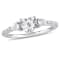 1/7 CT TW Diamond Heart Ring in Sterling Silver