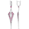 1 4/5 CT TGW Ruby and 1 1/2 CT TW Diamond Leverback Earrings in 14K
White Gold