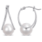 8-8.5MM Freshwater Cultured Pearl Drop Earrings in 10K White Gold