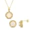 4 1/6 CT TGW Opal and Diamond Accent Earrings and Pendant in Yellow
Plated Sterling Silver