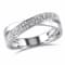 1/6 CT TW Diamond Crossover Ring in Sterling Silver