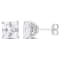 6 1/8 CT TGW Square Created White Sapphire Stud Earrings in Sterling Silver