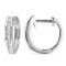 1/4 CT TW Diamond Hoop Earrings in 10k White Gold