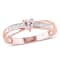 1/4 CT TGW Morganite and Diamond Accent Heart Ring in 18K Rose Gold Over
Sterling Silver