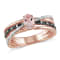 1/2 CTW Morganite, 1/7 CT TW Black and White Diamond Ring in Rose Plated
Sterling Silver