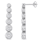 4 3/4 CT TGW Cubic Zirconia Graduated Dangle Earrings in Sterling Silver