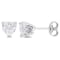 1 1/2 CT TGW Heart Shape Created Moissanite Stud Earrings in Sterling Silver