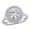 2 1/2 CT TW Lab-Grown Diamond Double Halo Ring in 14K White Gold