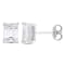 2 CT TGW Octagon Created Moissanite Stud Earrings in Sterling Silver