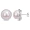 12.5-13 MM Freshwater Cultured Pearl and 1/2 CT TW Diamond Halo Stud
Earrings in Sterling Silver