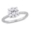 2 CT DEW Created Moissanite and 1/10 CT TW Diamond Engagement Ring in
14K White Gold