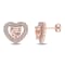 1.75CTW Morganite Simulant and Cubic Zirconia Heart Earrings in 18K Rose
Gold Over Sterling Silver