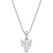 1 CT DEW Created Moissanite Solitaire Pendant With Chain in Sterling Silver
