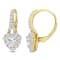 2 2/5 CT TGW Created White Sapphire Halo Heart Earrings in 18k Yellow
Gold Over Sterling Silver