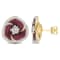 2 CT TGW Ruby and 4/5 CT TW Diamond Stud Earrings in 14K Yellow Gold