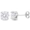 3 3/4 CT DEW Created Moissanite Stud Earrings in Sterling Silver