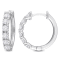 5/8 CT TW Diamond Hoop Earrings in 14K White Gold