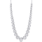 9 1/10 CT TGW Created Moissanite Graduated Necklace in Sterling Silver