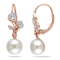 7.5-8MM Freshwater Cultured Pearl and 1/10 CT TW Diamond Leaf Earrings
in 10K Rose Gold