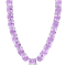 166 1/2 CT TGW Rose de France Tennis Necklace in Sterling Silver