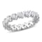 1 CT DEW Created Moissanite Eternity Band in Sterling Silver
