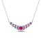 1 7/8 CT TGW Created Ruby and Created White Sapphire Heart Necklace in
Sterling Silver