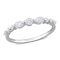 3/8 CT DEW Created Moissanite Semi-Eternity Ring in Sterling Silver