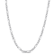 3MM Diamond Cut Figaro Chain Necklace in Sterling Silver