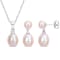 5.5-8.5MM Pink Freshwater Cultured Pearl Earrings & Pendant Set in
Sterling Silver