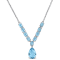 4 3/4 CT TGW Sky Blue Topaz Lariat Necklace in Sterling Silver
