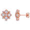 1 CT TW Diamond Square Stud Earrings in 14k Rose Gold