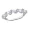 1 1/4 CT DEW Created Moissanite Anniversary Ring in Sterling Silver