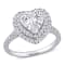 2-5/8 CT DEW Created Moissanite Double Halo Engagement Ring in 10K White Gold