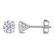 1 CT TW Lab-Grown Diamond Martini Style Stud Earrings in Platinum (IGI Certified)