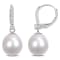 10-11MM South Sea Cultured Pearl and 1/8 CT TW Diamond Earrings in 14K
White Gold