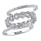 1/8 CT TW Diamond Heart Link Bridal Set in Sterling Silver