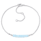 3/5  CT TGW Sky Blue Topaz Bead Bar Bracelet in Sterling Silver