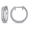 1/4 CT TW Diamond Hoop Earrings in Sterling Silver