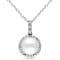 8MM Freshwater Cultured Pearl and 1/10 CT TW Diamond Halo Pendant with
Chain in Sterling Silver