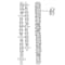 5 3/4 CT TGW Created White Sapphire Post Earrings in Sterling Silver