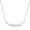 2 3/4ctw Sky Blue Topaz Bead Bar Necklace in Sterling Silver
