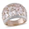 6 CT TGW Rose Quartz and Diamond Accent Ring in 18K Rose Gold Over
Sterling Silver