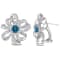 1 7/8 CT TGW London Blue Topaz and White Topaz Flower Earrings in
Sterling Silver