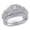 1/3 CT TW Diamond Vintage Bridal Set in Sterling Silver